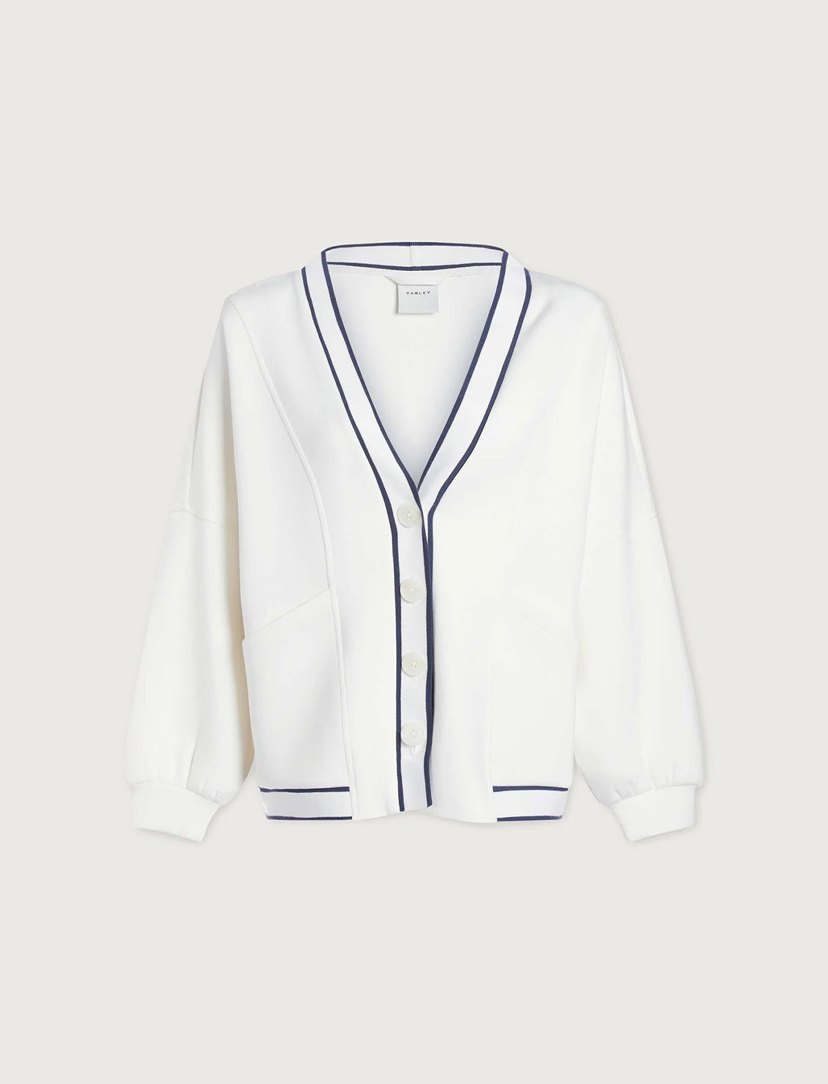 VARLEY Decker Off-Court Cardigan in White