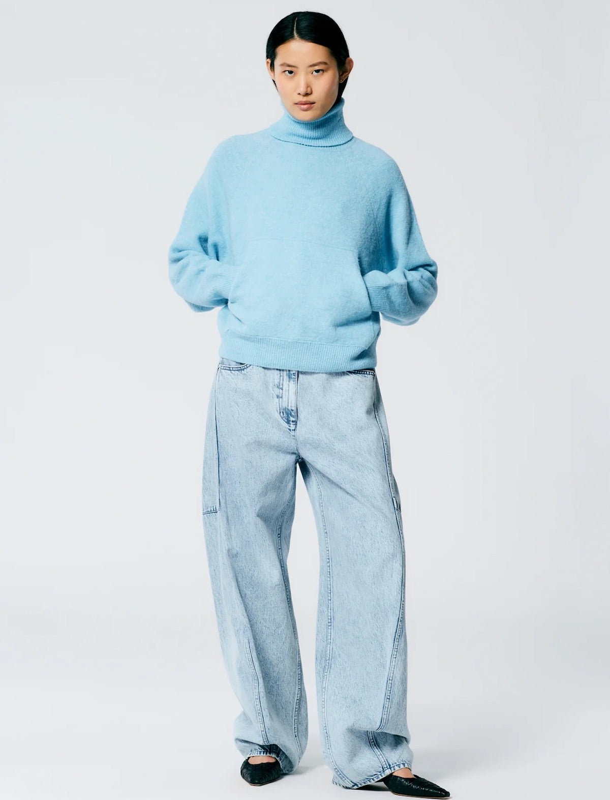 TIBI Denim Sid Jeans in Acid Iceberg - Petite