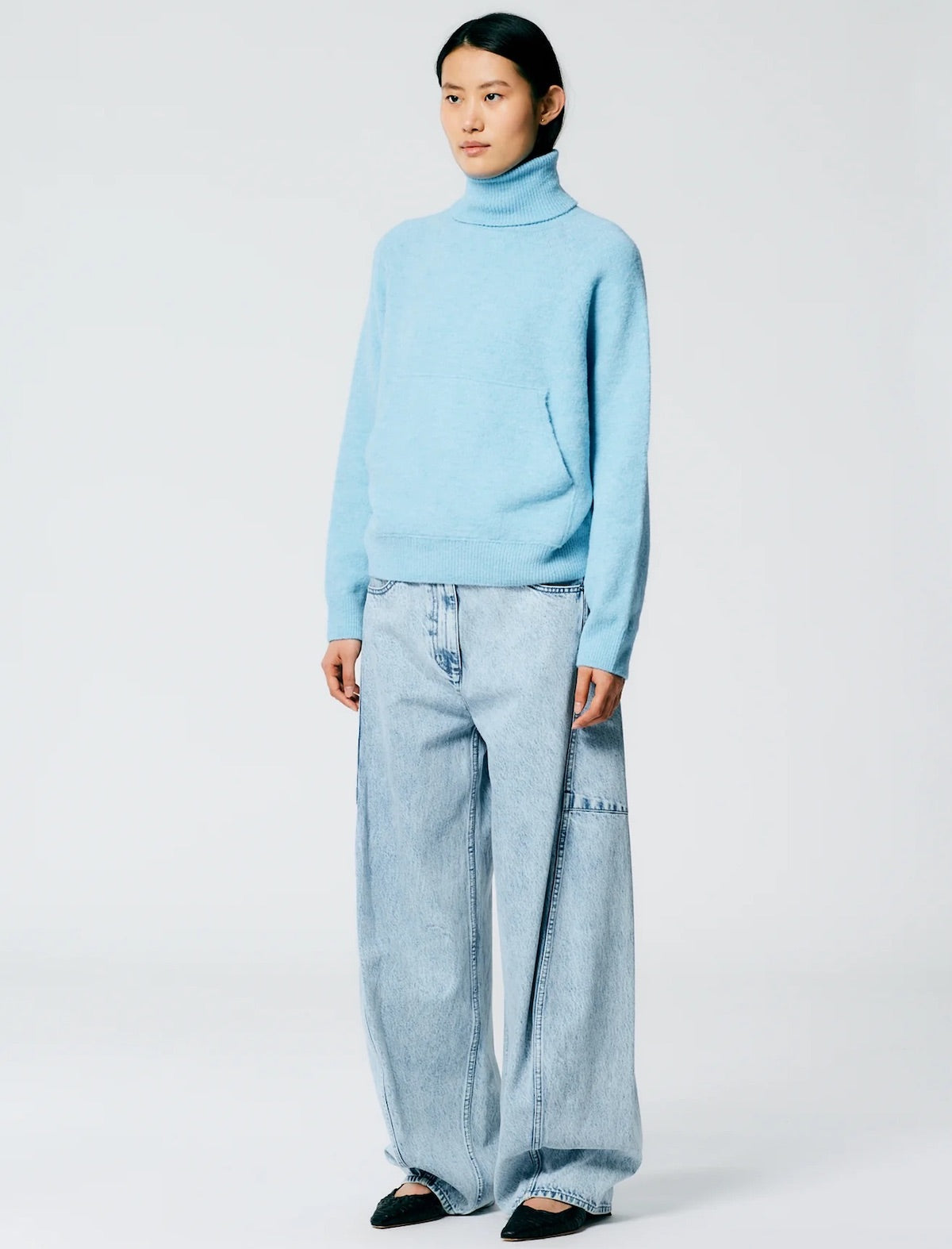 TIBI Denim Sid Jeans in Acid Iceberg - Petite