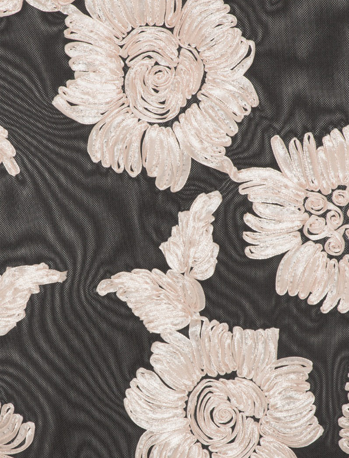 ROTATE BIRGER CHRISTENSEN Flower Mesh Midi Skirt in Black/ White