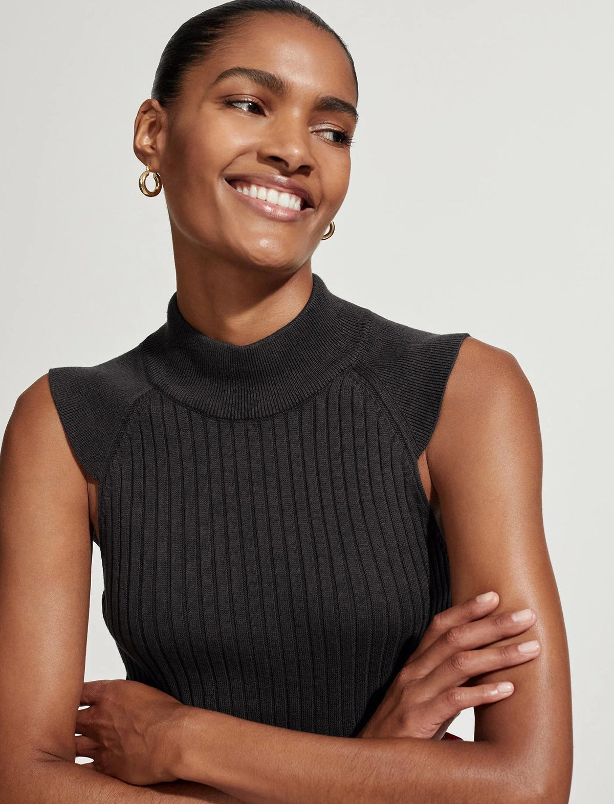 VARLEY Fowler Fitted Knit Tank In Black