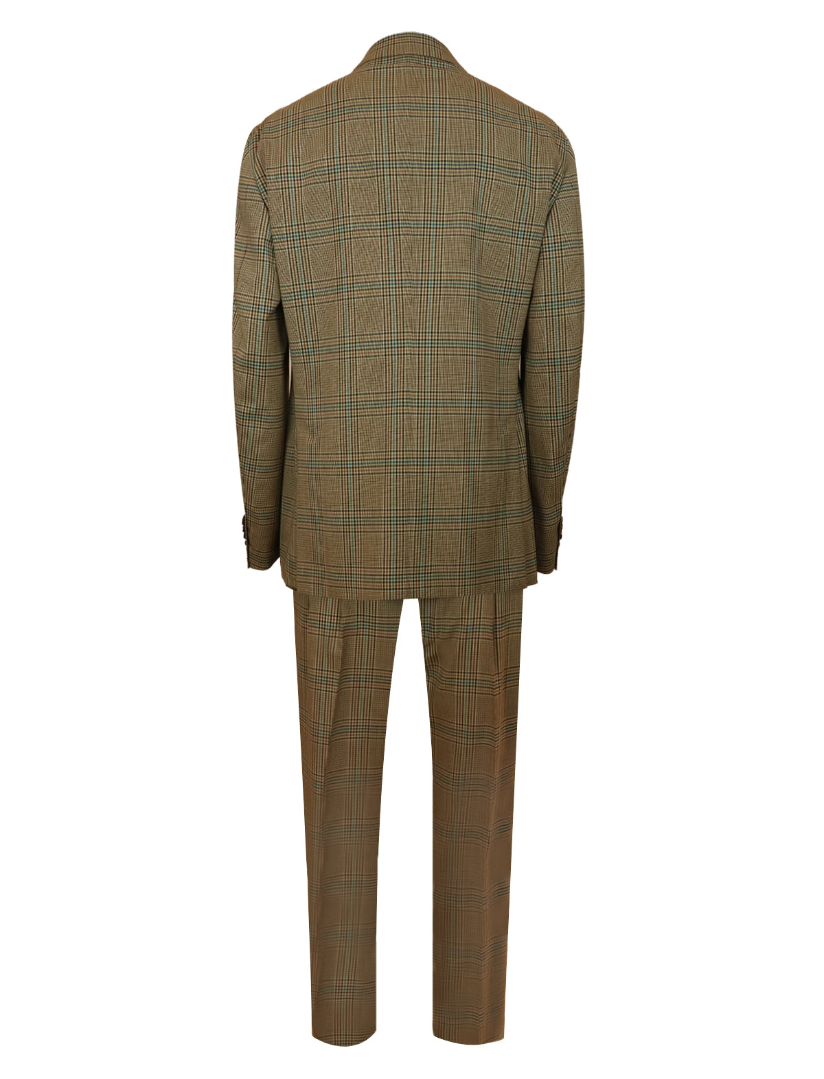 GABRIELE PASINI 2-Piece Plaid Check Suit in Multi/ Brown