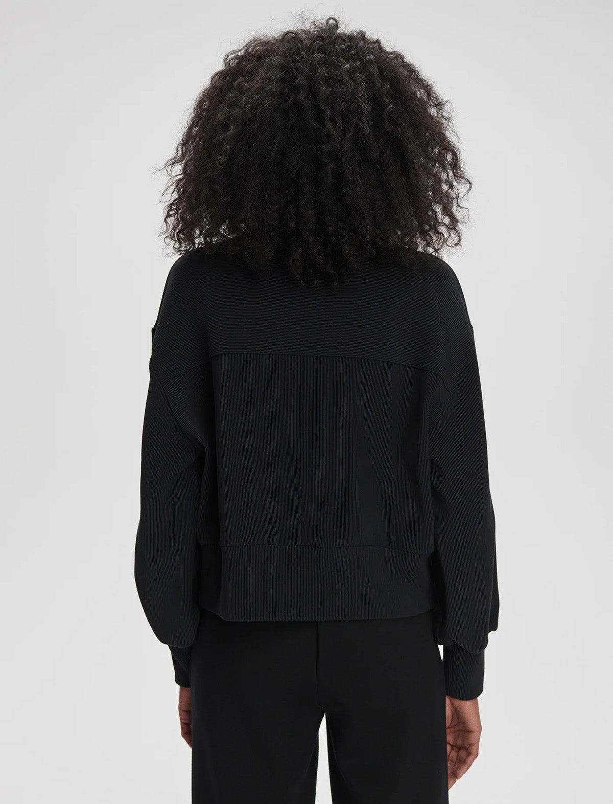 VARLEY Gibbs Zip-Through Sweat in Black