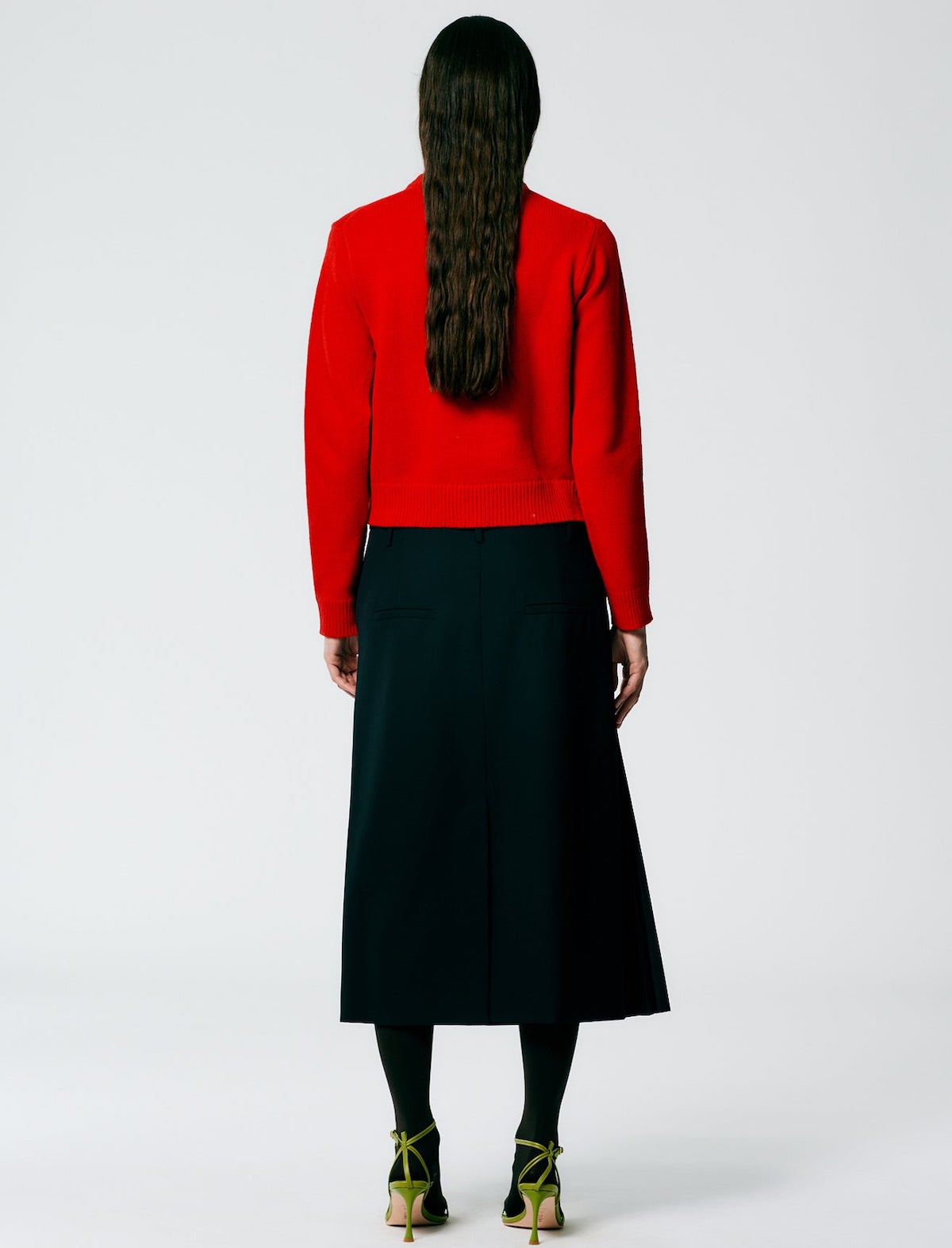 TIBI Grain De Poudre Trouser Skirt in Black