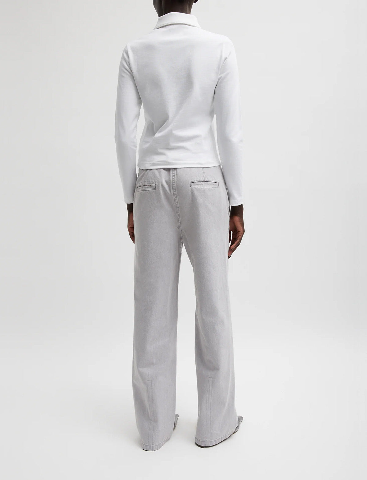 TIBI Grey Denim Barry Jean in Grey
