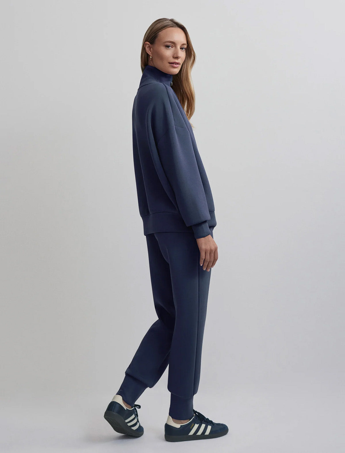VARLEY Hawley Half-Zip Sweat in Blue Nights