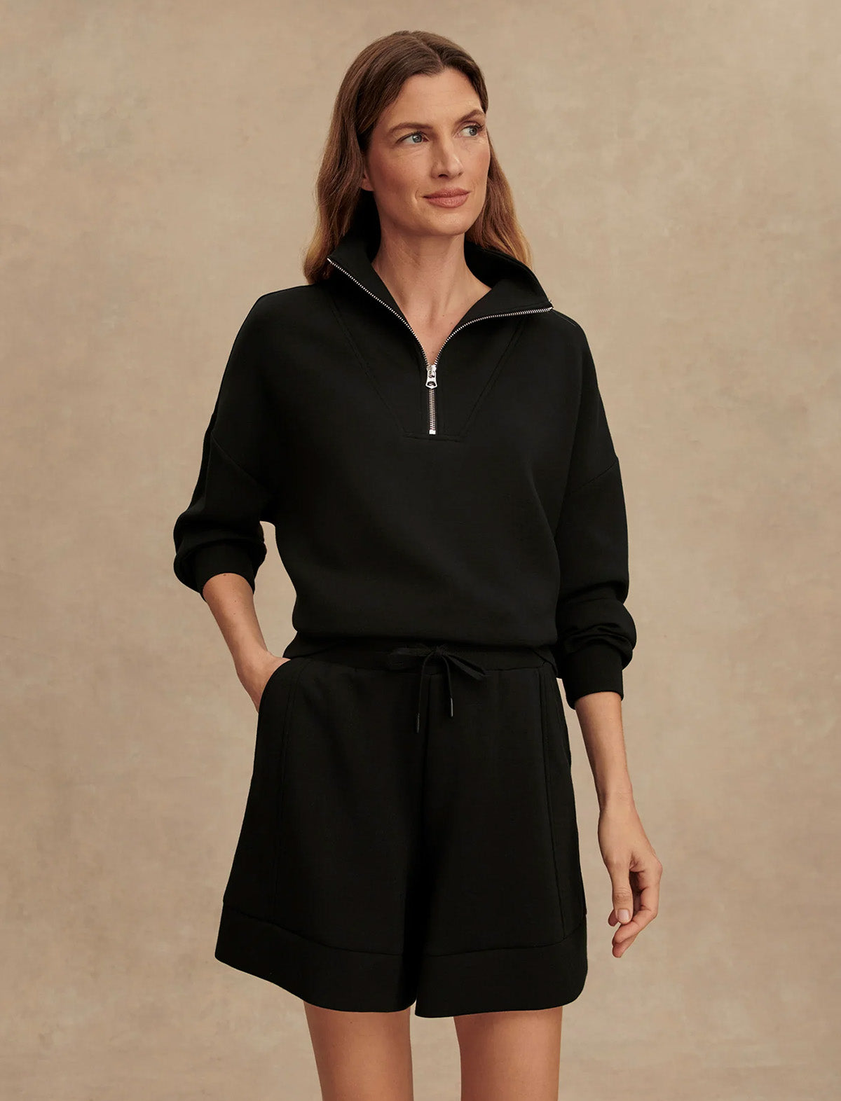 VARLEY Hawley Half-Zip Sweat In Black