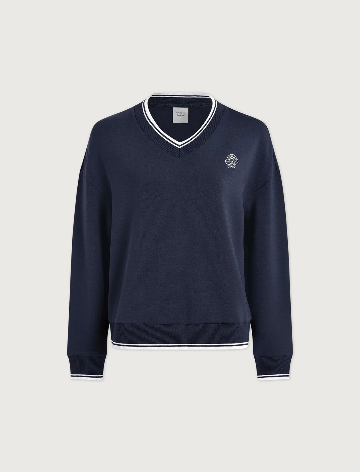 VARLEY Iona V-Neck Sweat in Navy