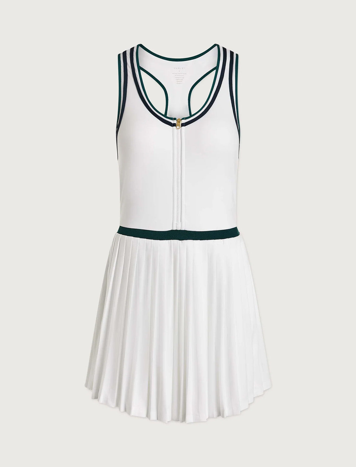 VARLEY Jane Court Dress 28'' in White/Forest