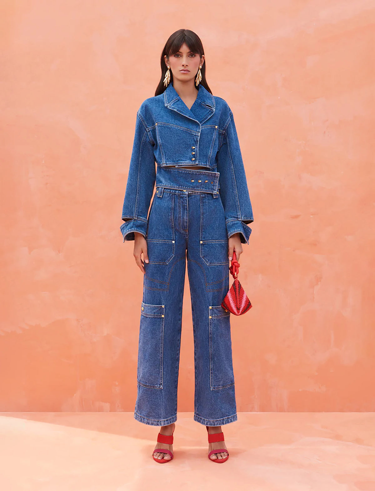 CULT GAIA Georgia Denim Jacket in Indigo