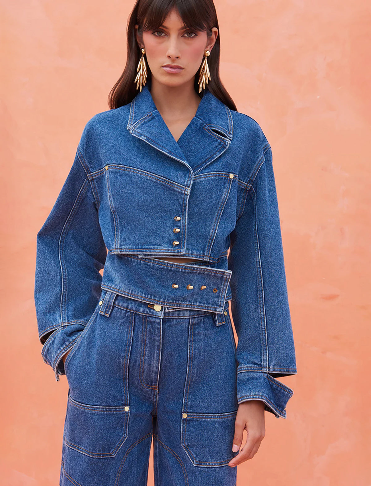 CULT GAIA Georgia Denim Jacket in Indigo