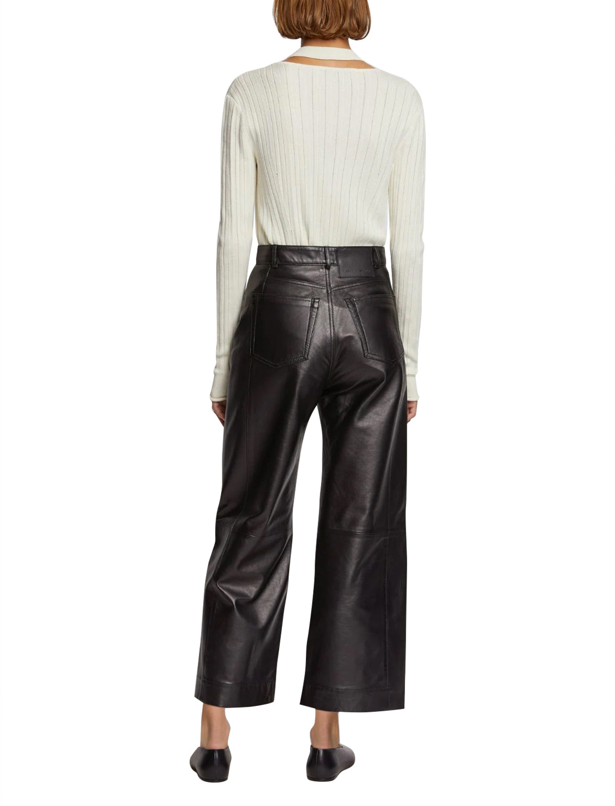 Proenza Schouler White Label Leather Culottes in Black