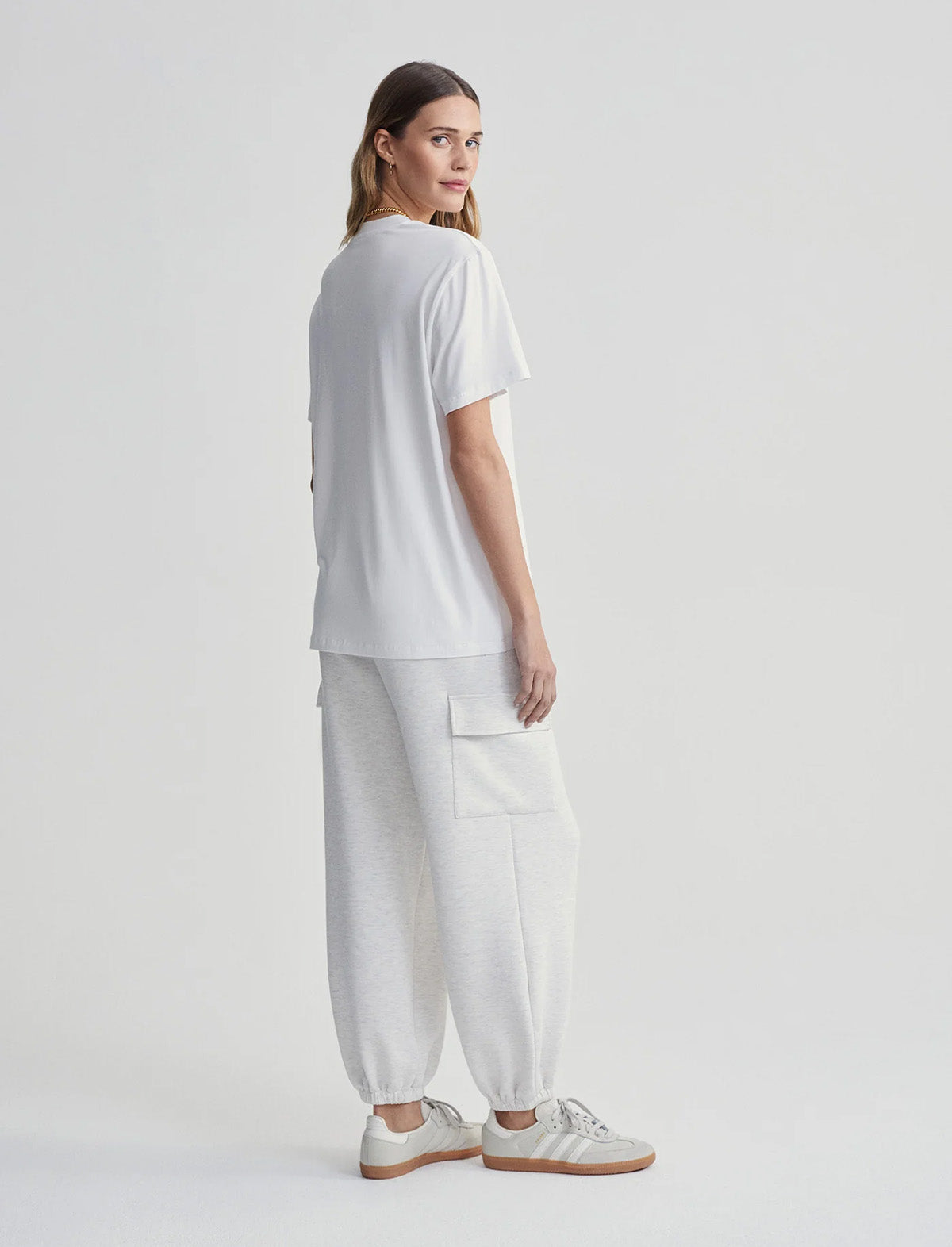 VARLEY Leighton Boyfriend Tee in White