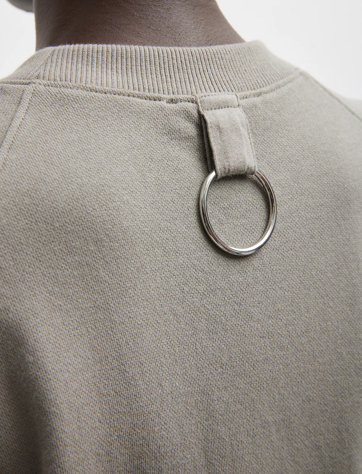 TIBI Light Weight Sweatshirting Sleeveless Easy Top in Dark Stone