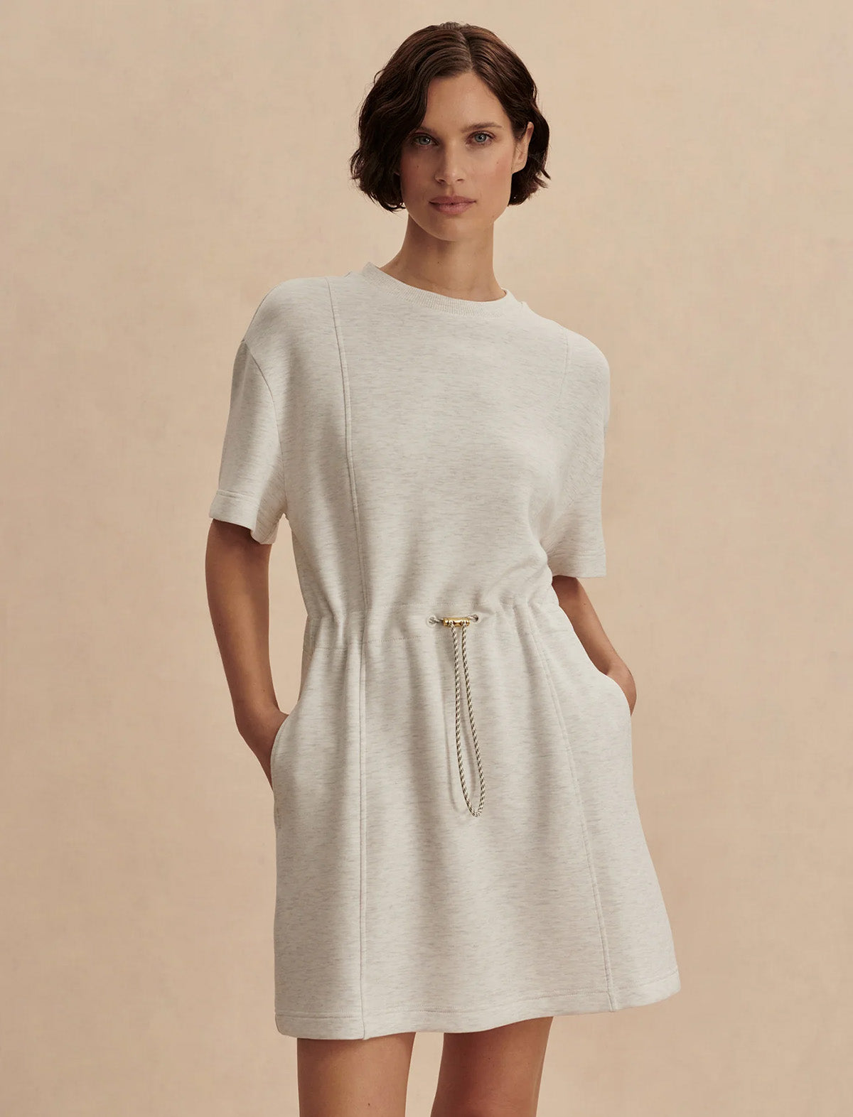 VARLEY Maple 2.0 Dress in Ivory Marl