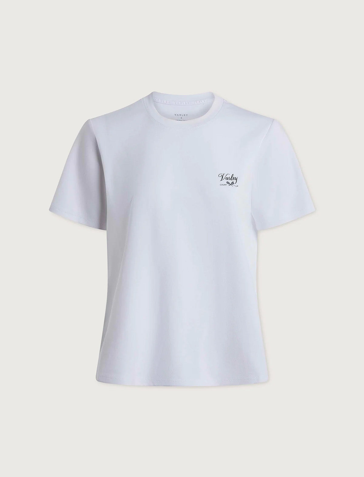 VARLEY Mattie Branded Tee in White