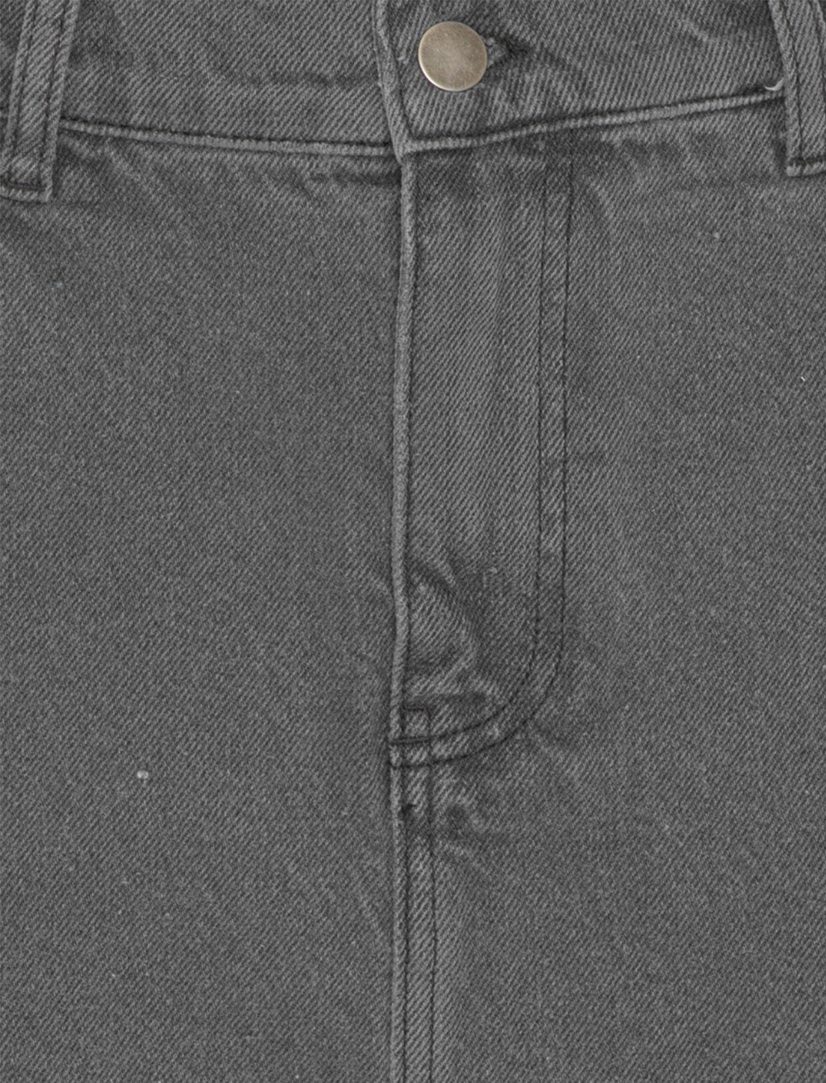 ROTATE BIRGER CHRISTENSEN Mini Low Waist Denim Skirt in Grey