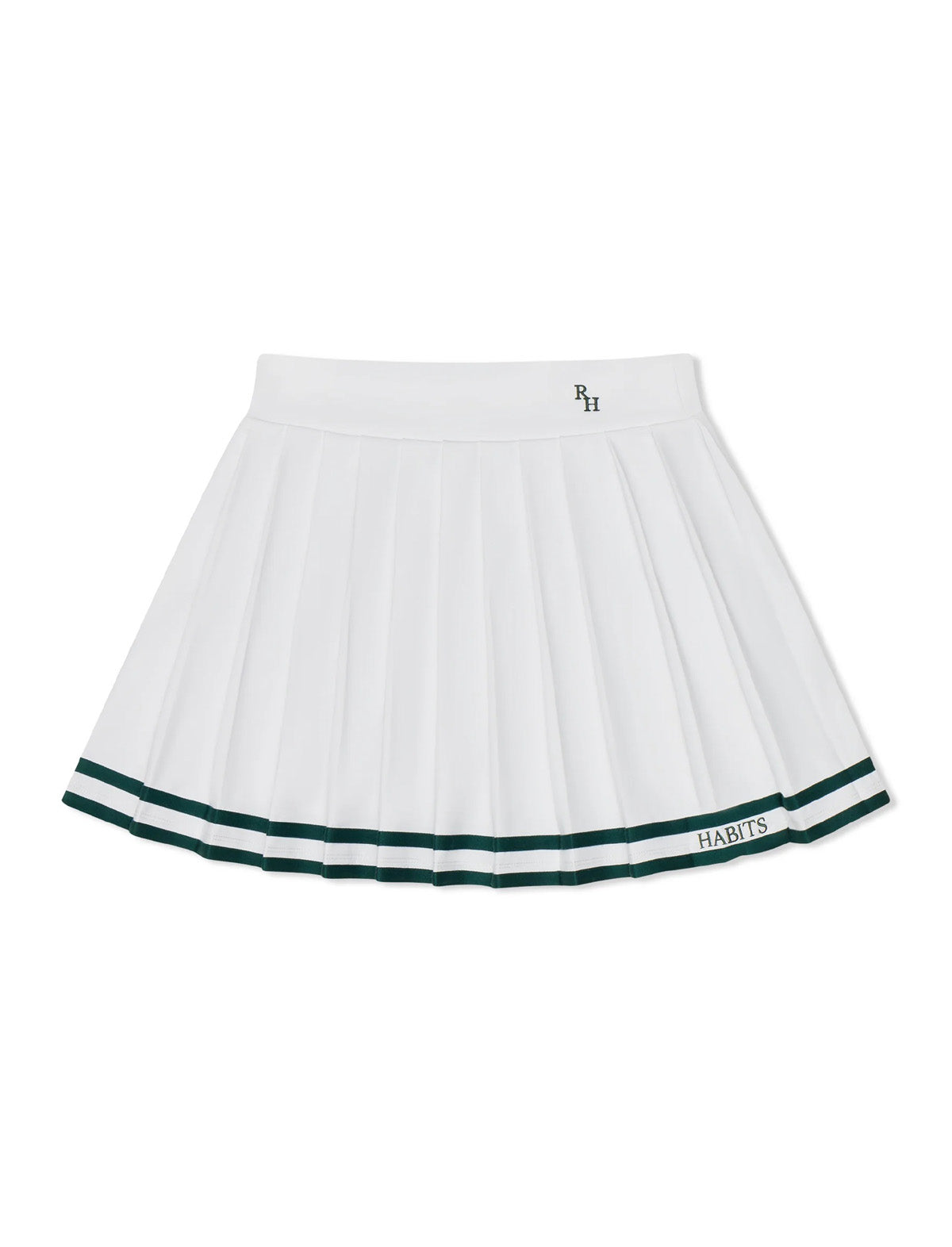 RECREATIONAL HABITS Natasha Pleated Tennis Skirt in White
