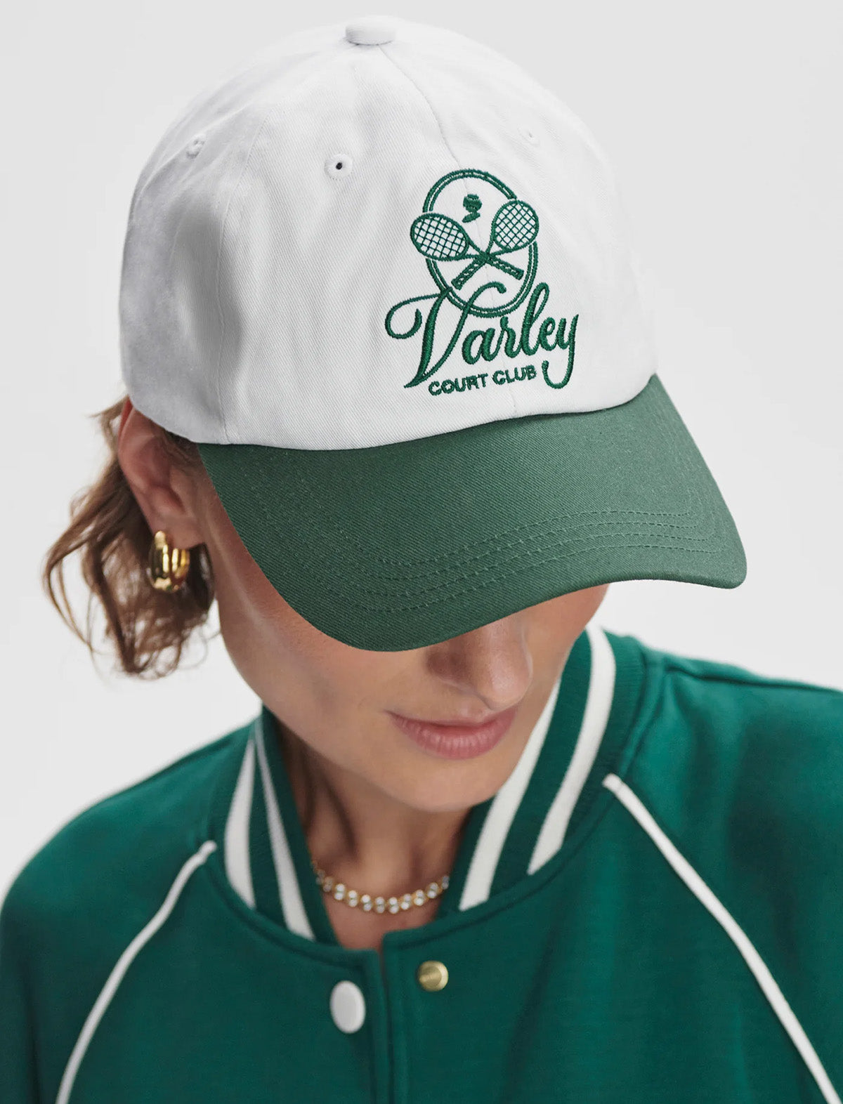 VARLEY Noa Club Cap in White/Forest