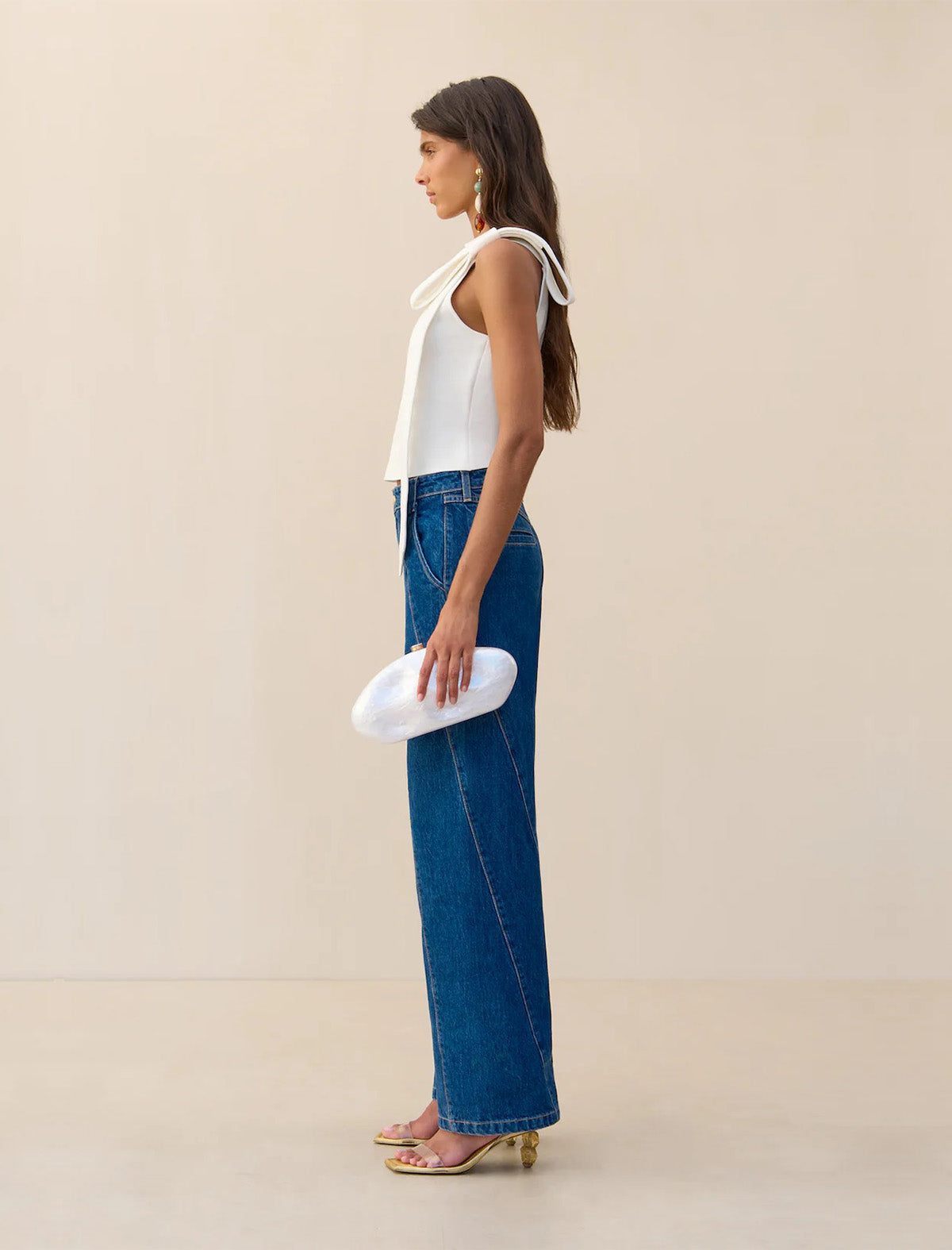 CULT GAIA Nomi Knit Top In Off White