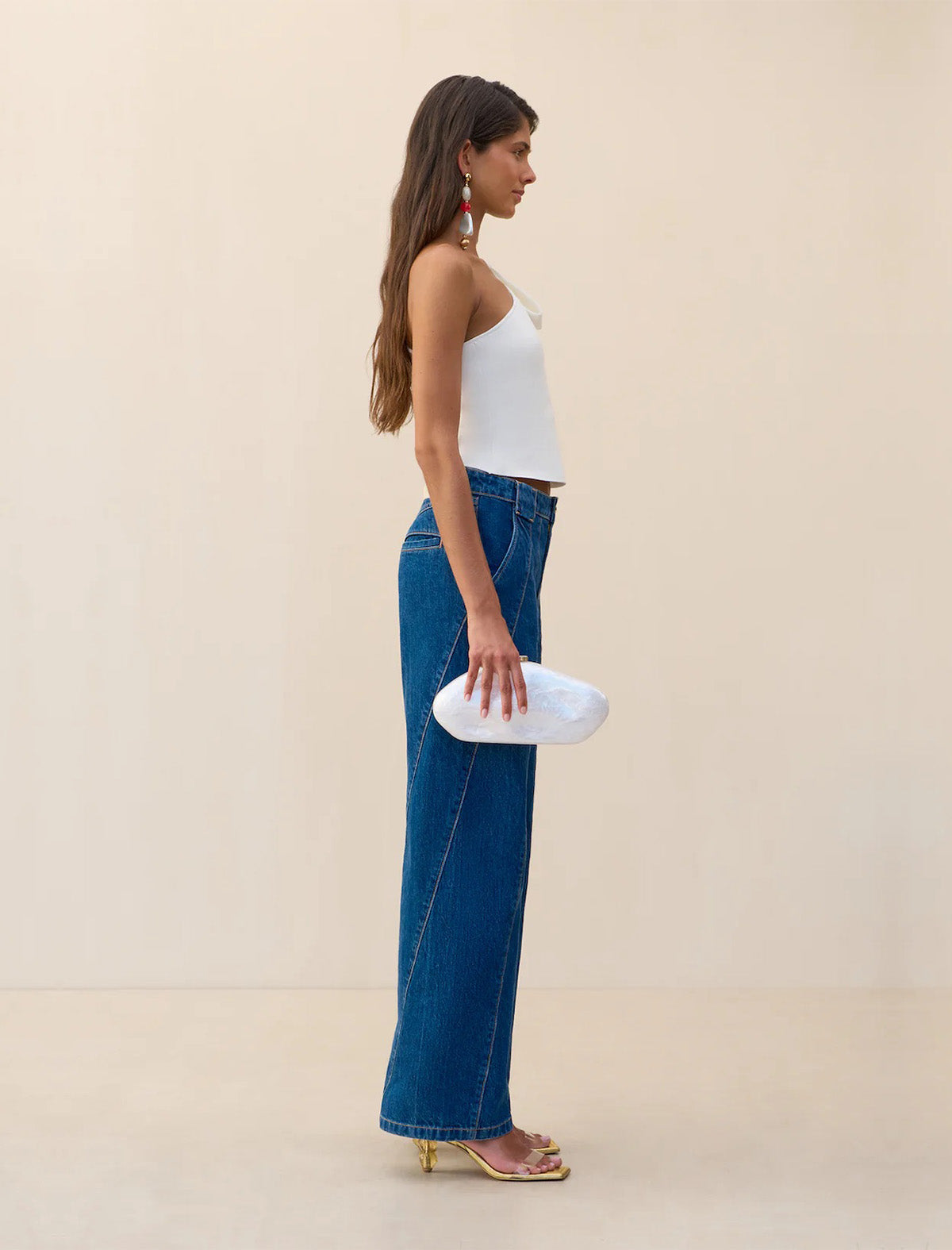 CULT GAIA Nomi Knit Top In Off White