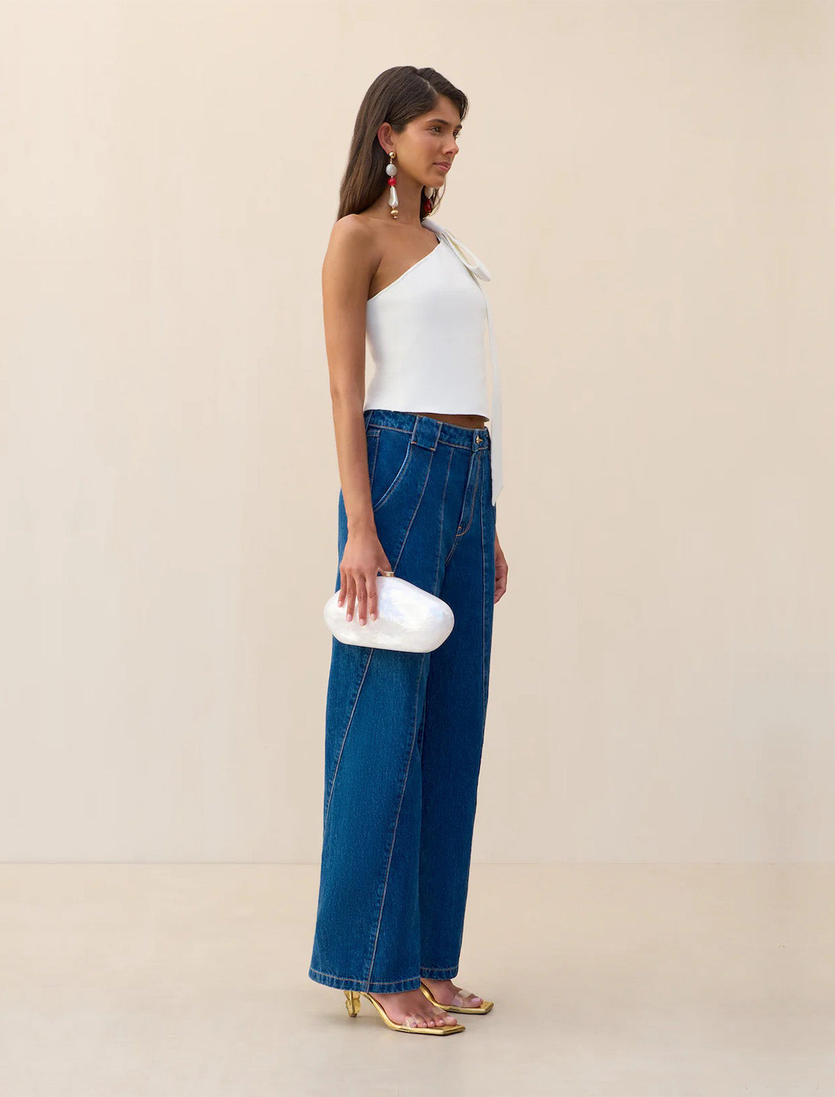 CULT GAIA Nomi Knit Top In Off White