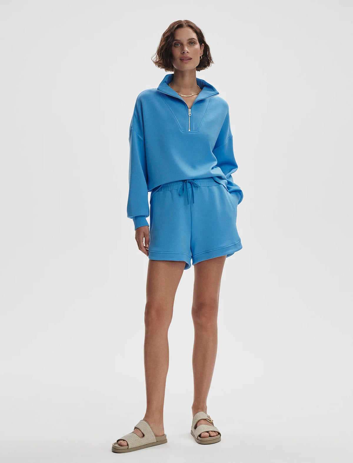 VARLEY Ollie High-Rise Short 3.5'' in Azure Blue