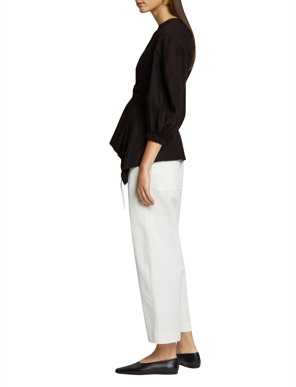 PROENZA SCHOULER WHITE LABEL Peplum Blouse In Black