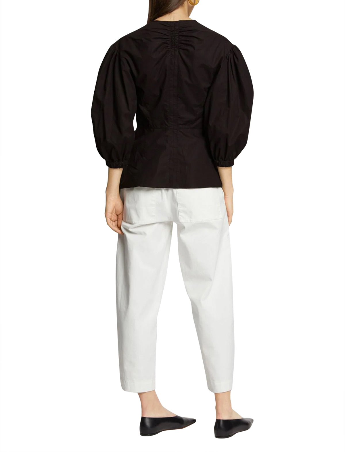 PROENZA SCHOULER WHITE LABEL Peplum Blouse In Black