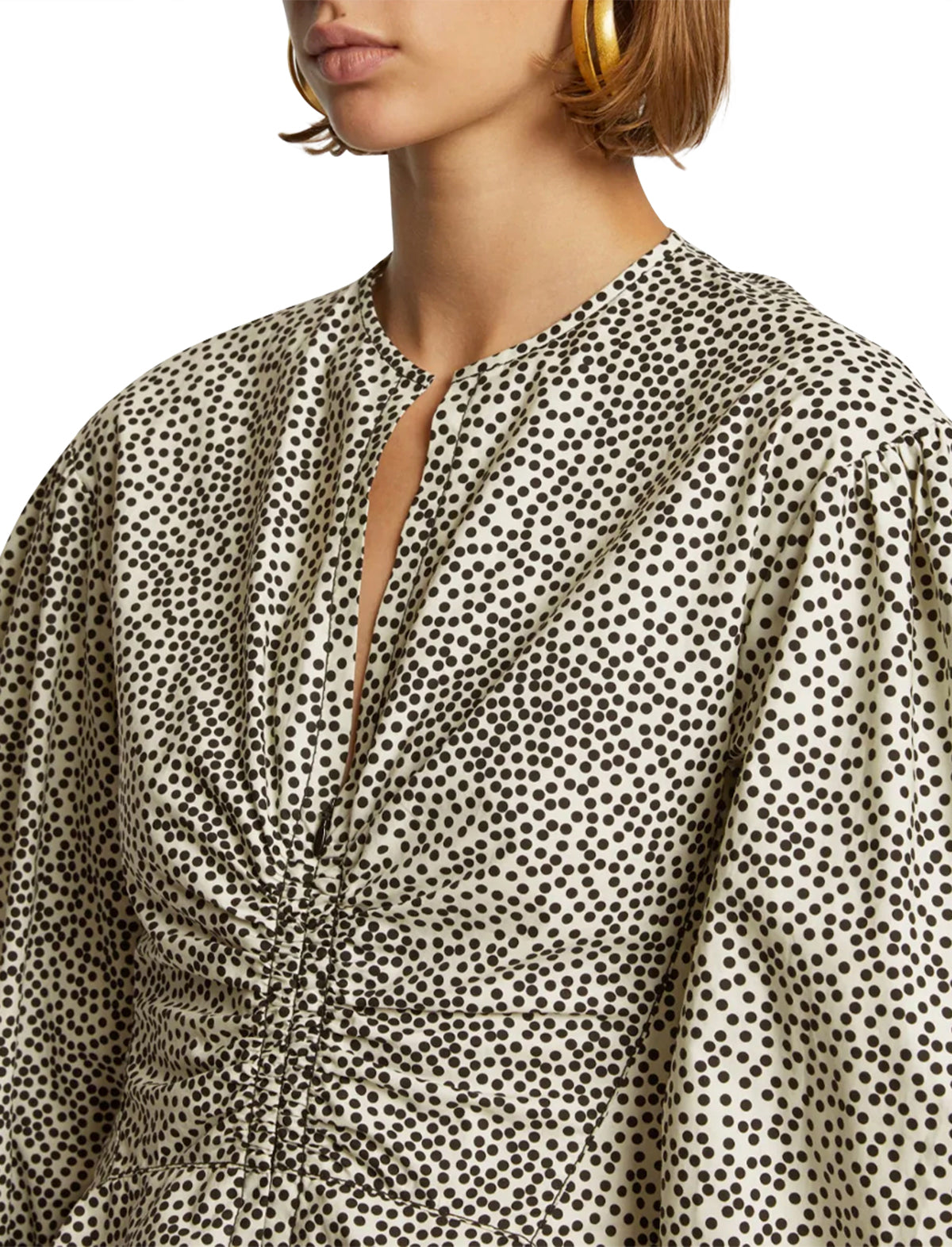 PROENZA SCHOULER WHITE LABEL Peplum Blouse In Dotted Print