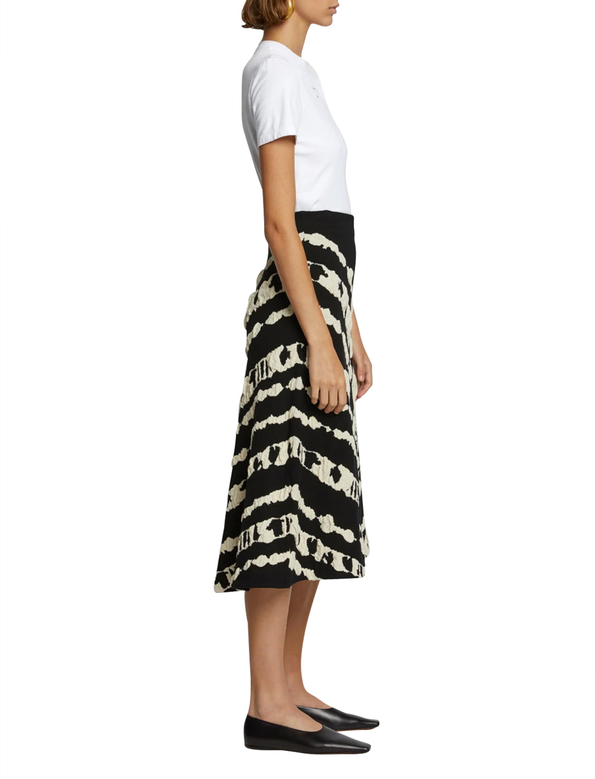 PROENZA SCHOULER WHITE LABEL Jersey Logo T-Shirt In Off White