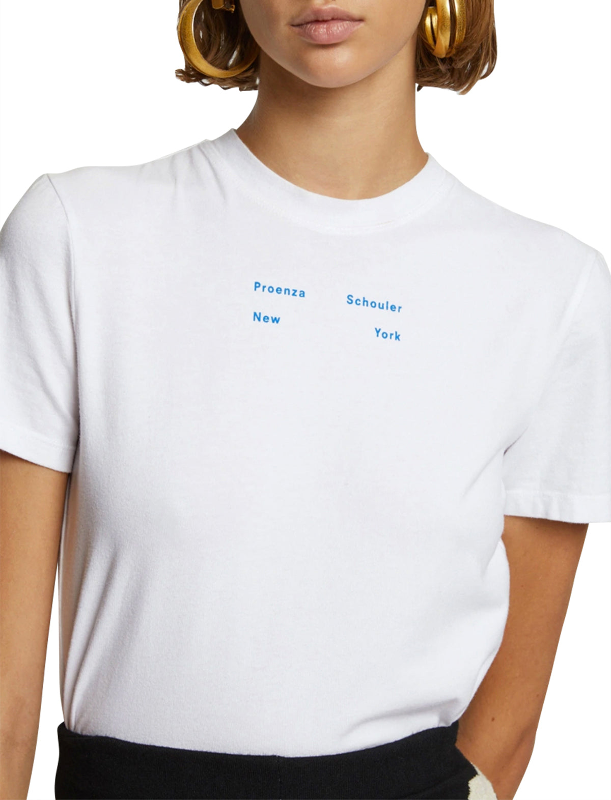 PROENZA SCHOULER WHITE LABEL Jersey Logo T-Shirt In Off White