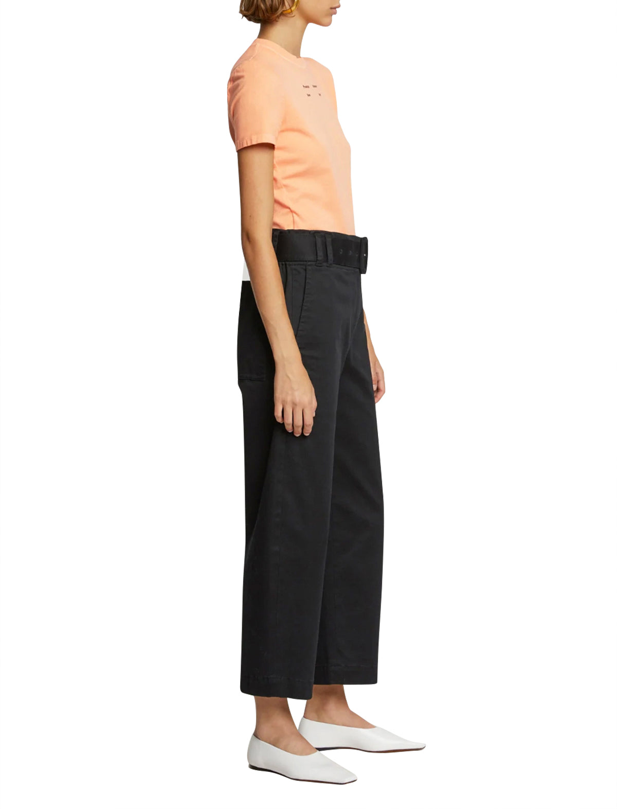 PROENZA SCHOULER WHITE LABEL Jersey Logo T-Shirt In Apricot