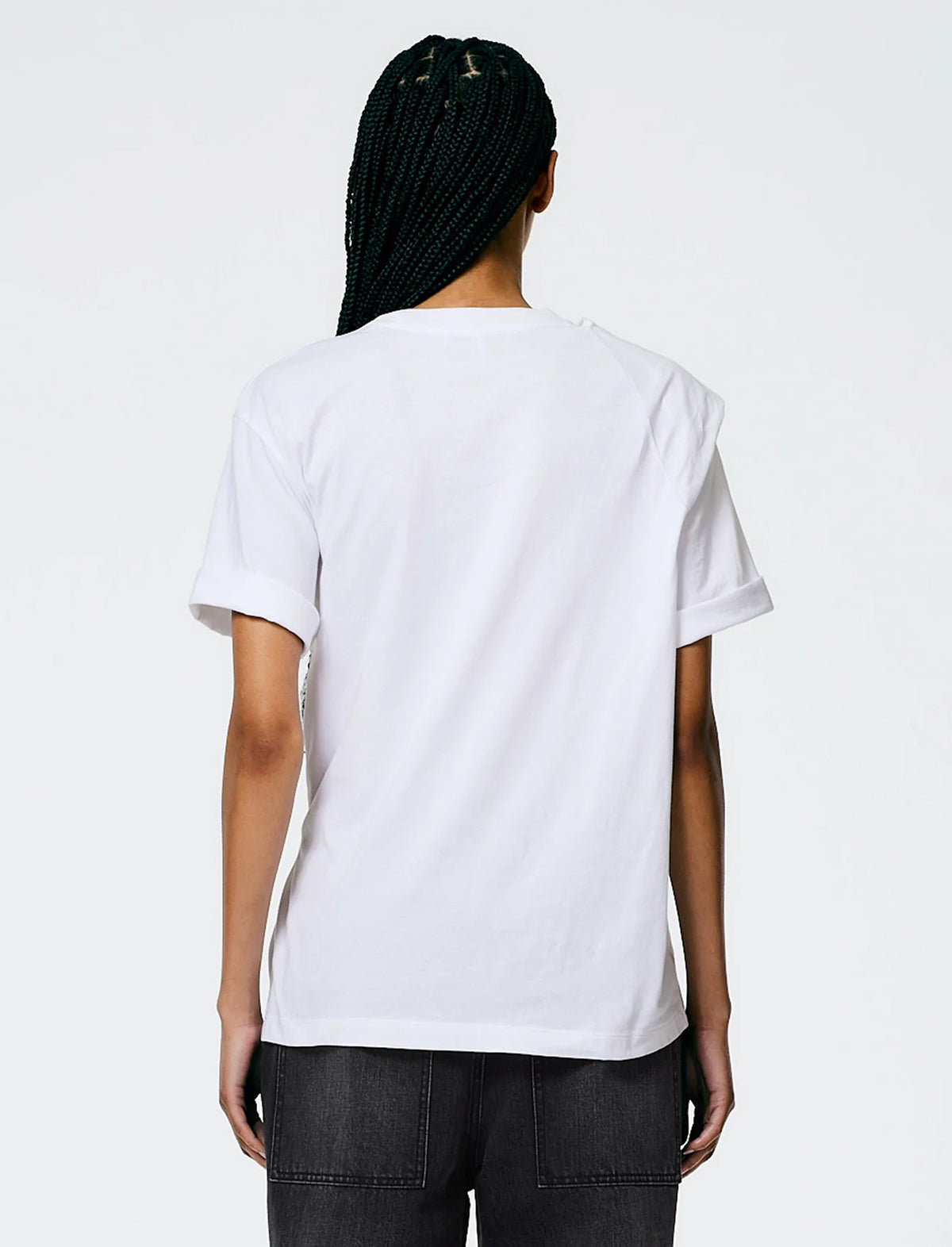 TIBI Cotton Tie T-Shirt In White