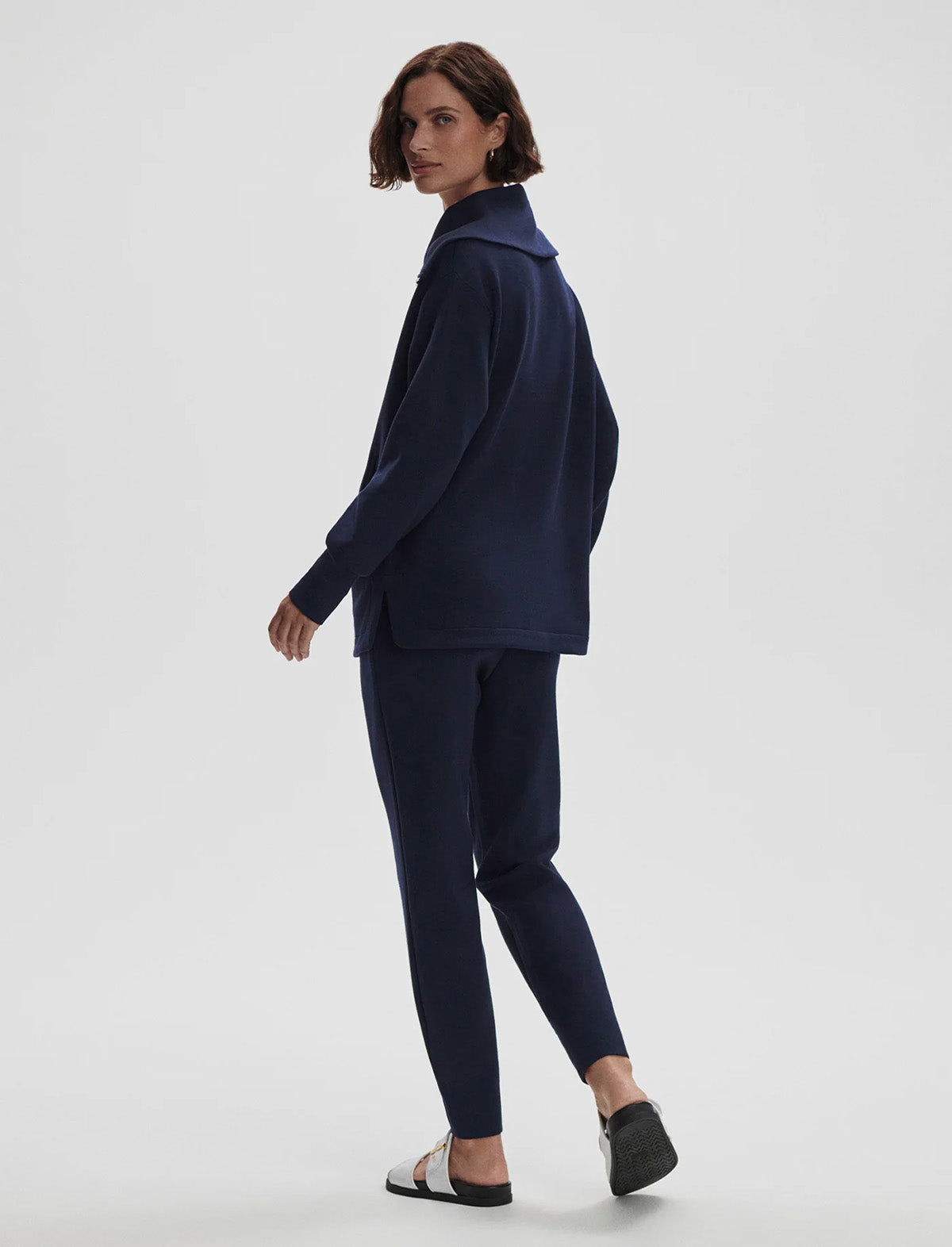 VARLEY Raleigh Zip-Through Sweat in Navy