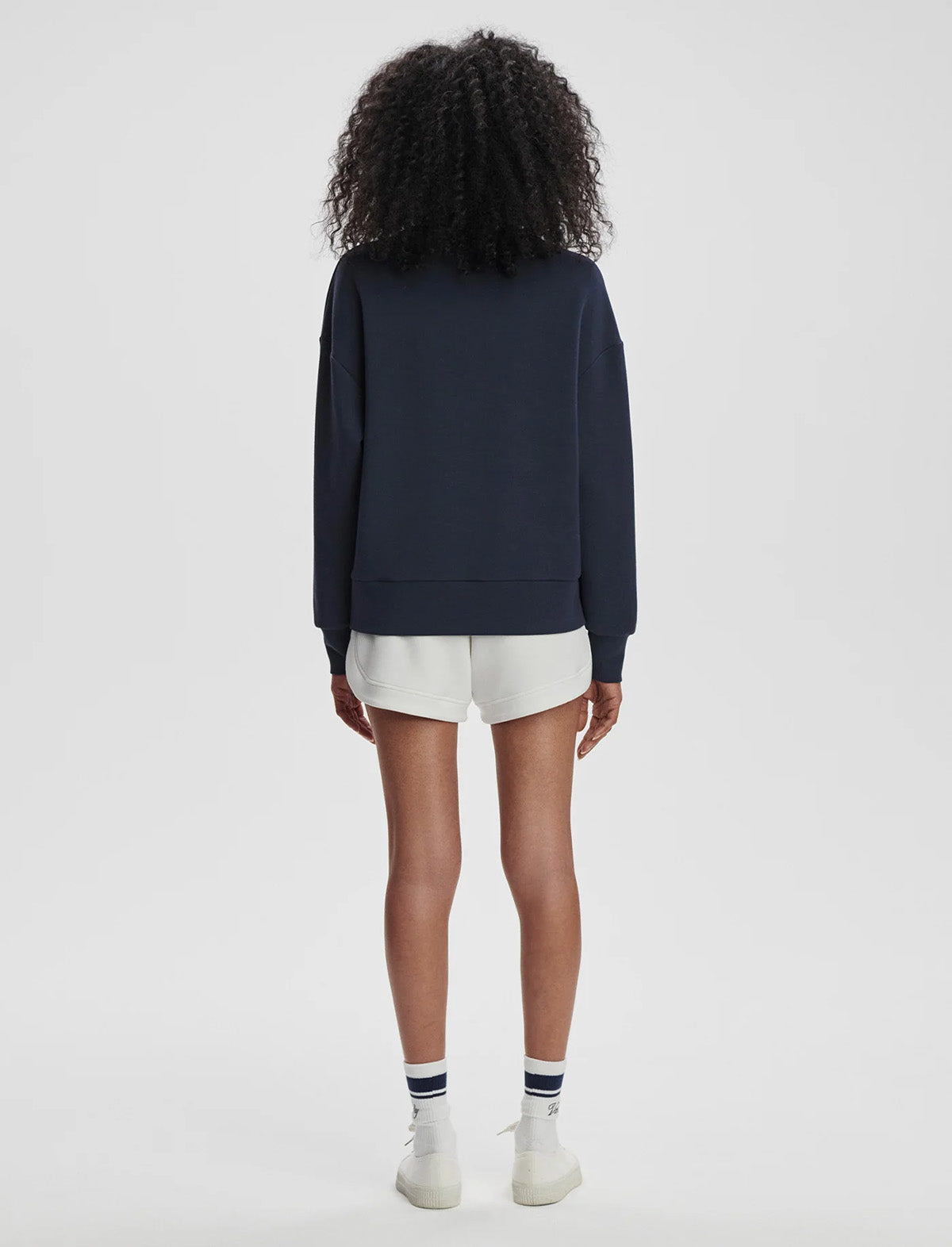 VARLEY Rasco Namesake Sweat in Navy/White