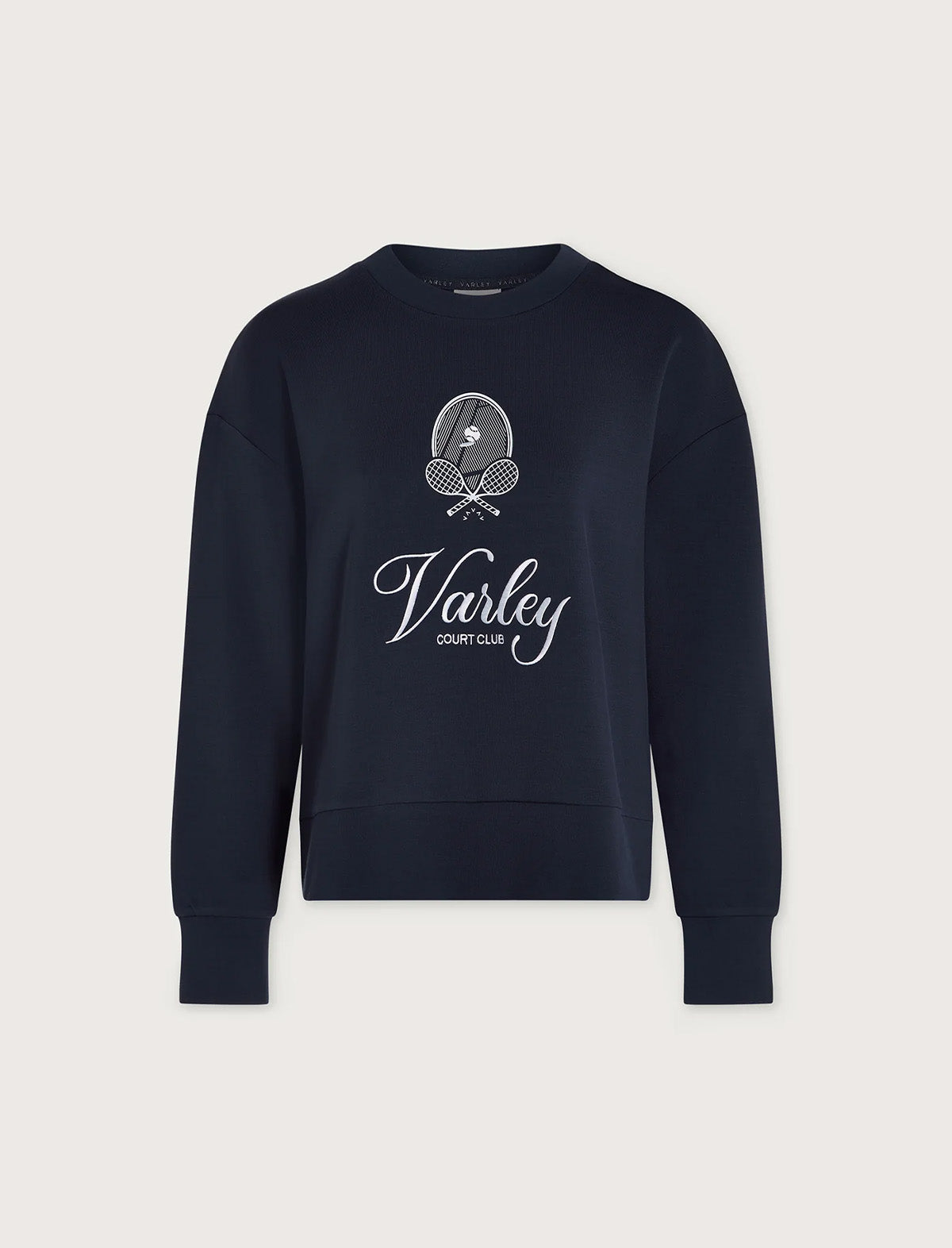 VARLEY Rasco Namesake Sweat in Navy/White