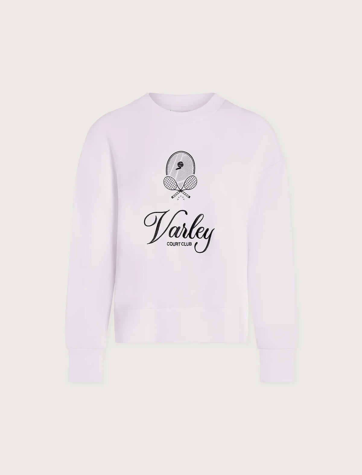 VARLEY Rasco Namesake Sweat in White/Forest