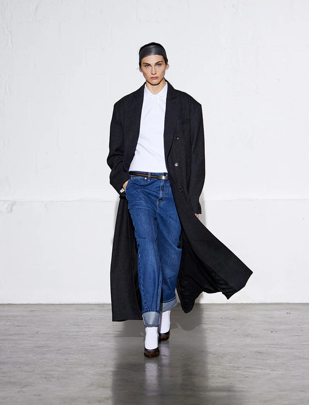 TIBI Selvage Denim Alec Slouch Jean in Dark Denim