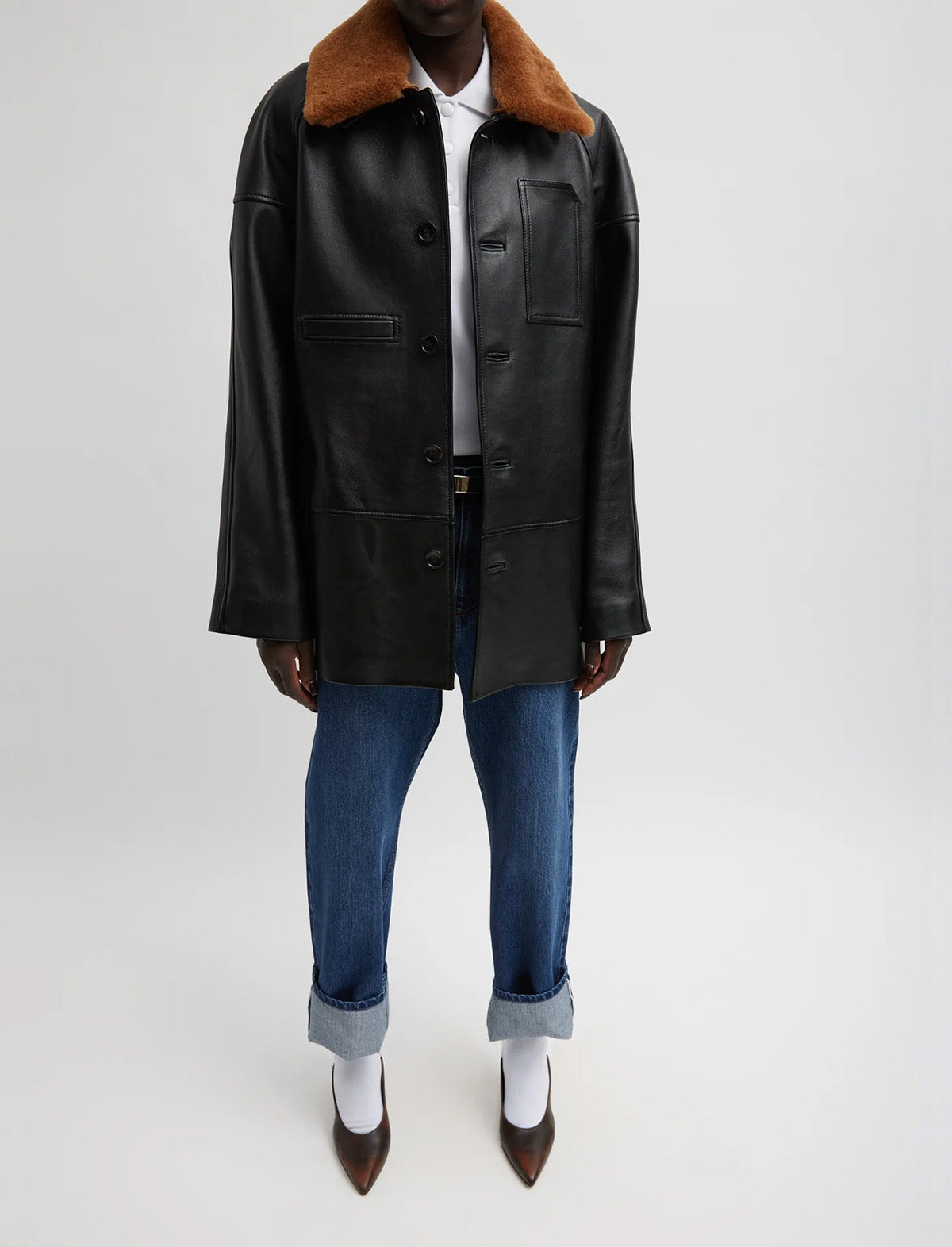 TIBI Selvage Denim Alec Slouch Jean in Dark Denim