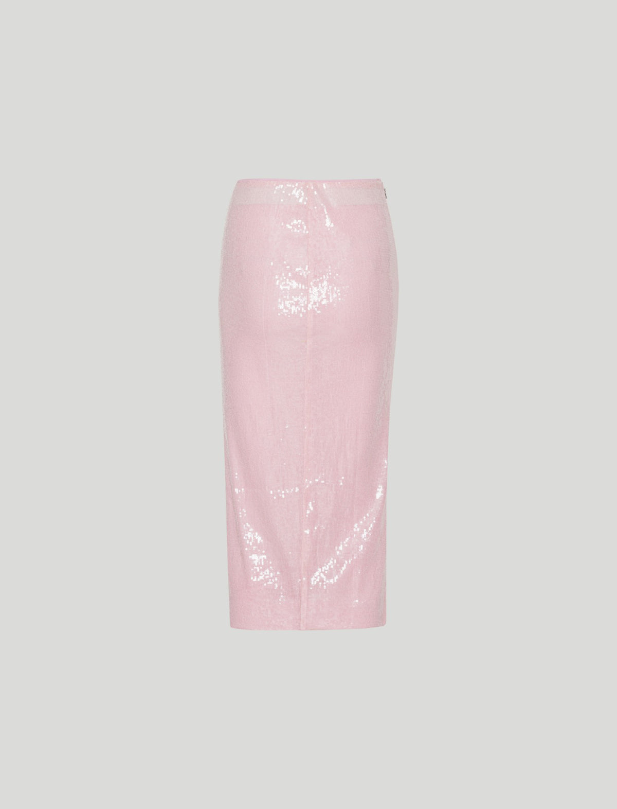ROTATE BIRGER CHRISTENSEN Sequin Midi Pencil Skirt in Orchid Pink