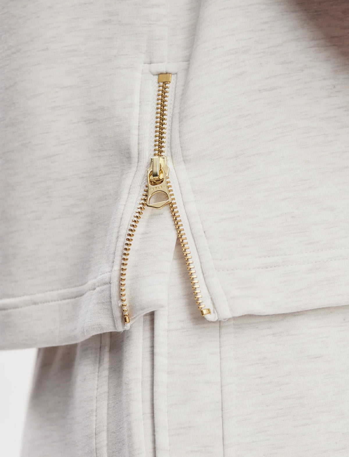 VARLEY Shea Crop Tank in Ivory Marl