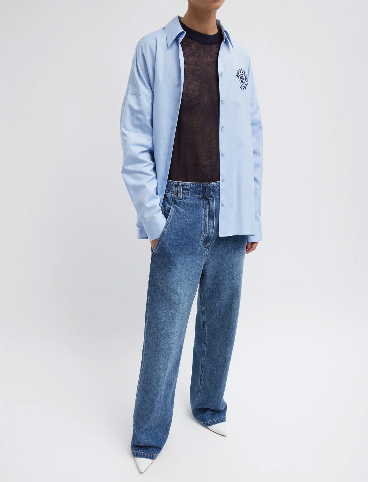 TIBI Spring Denim Barry Jean in Classic Blue