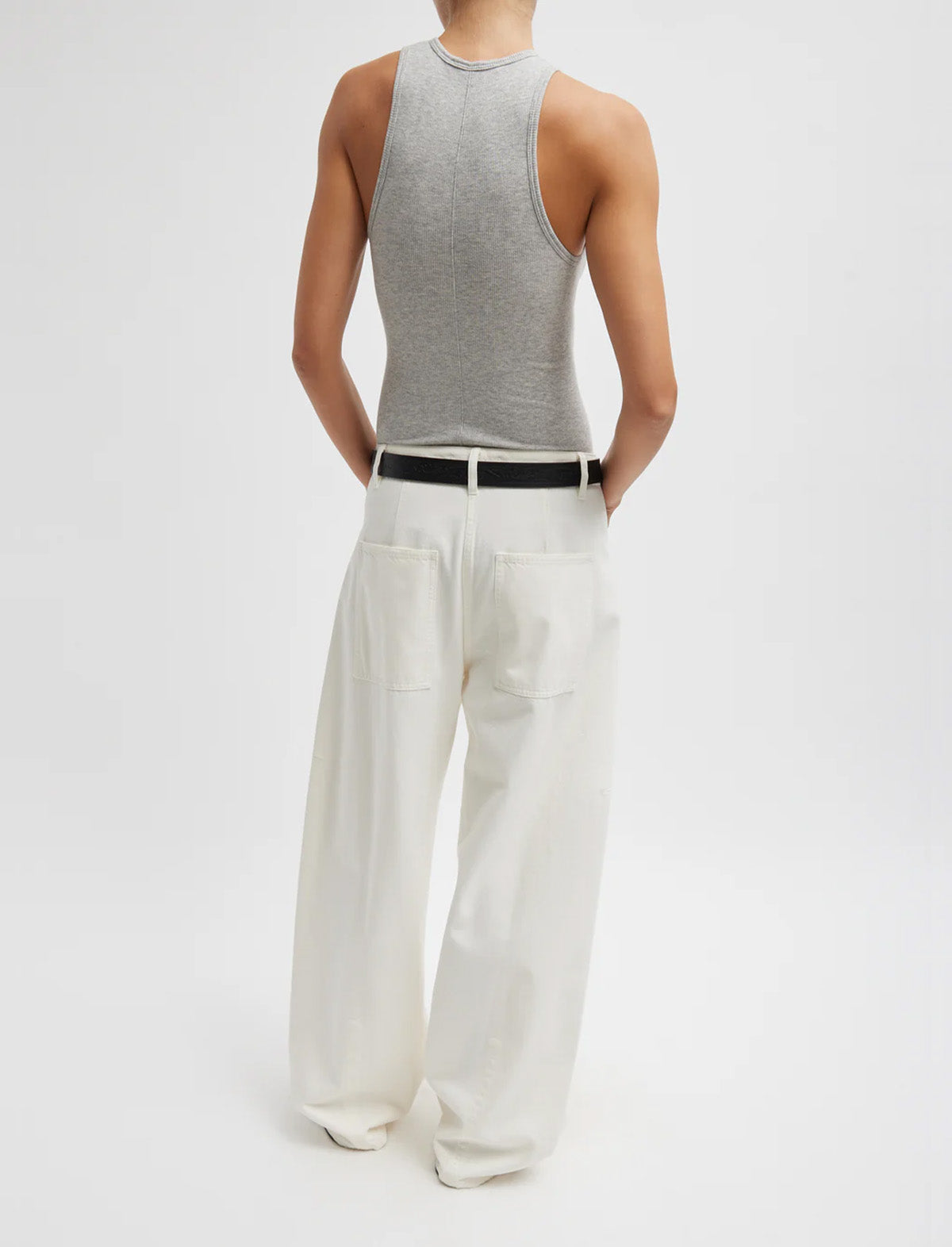 TIBI Spring Denim Sid Jean in White