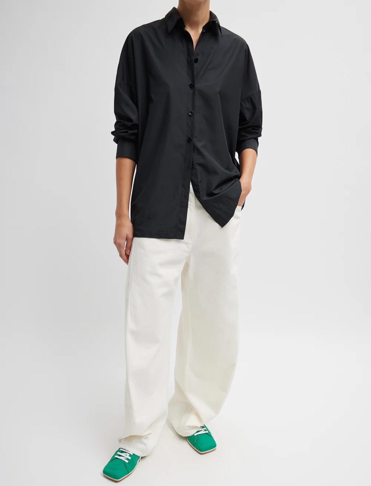 TIBI Spring Denim Sid Jean in White
