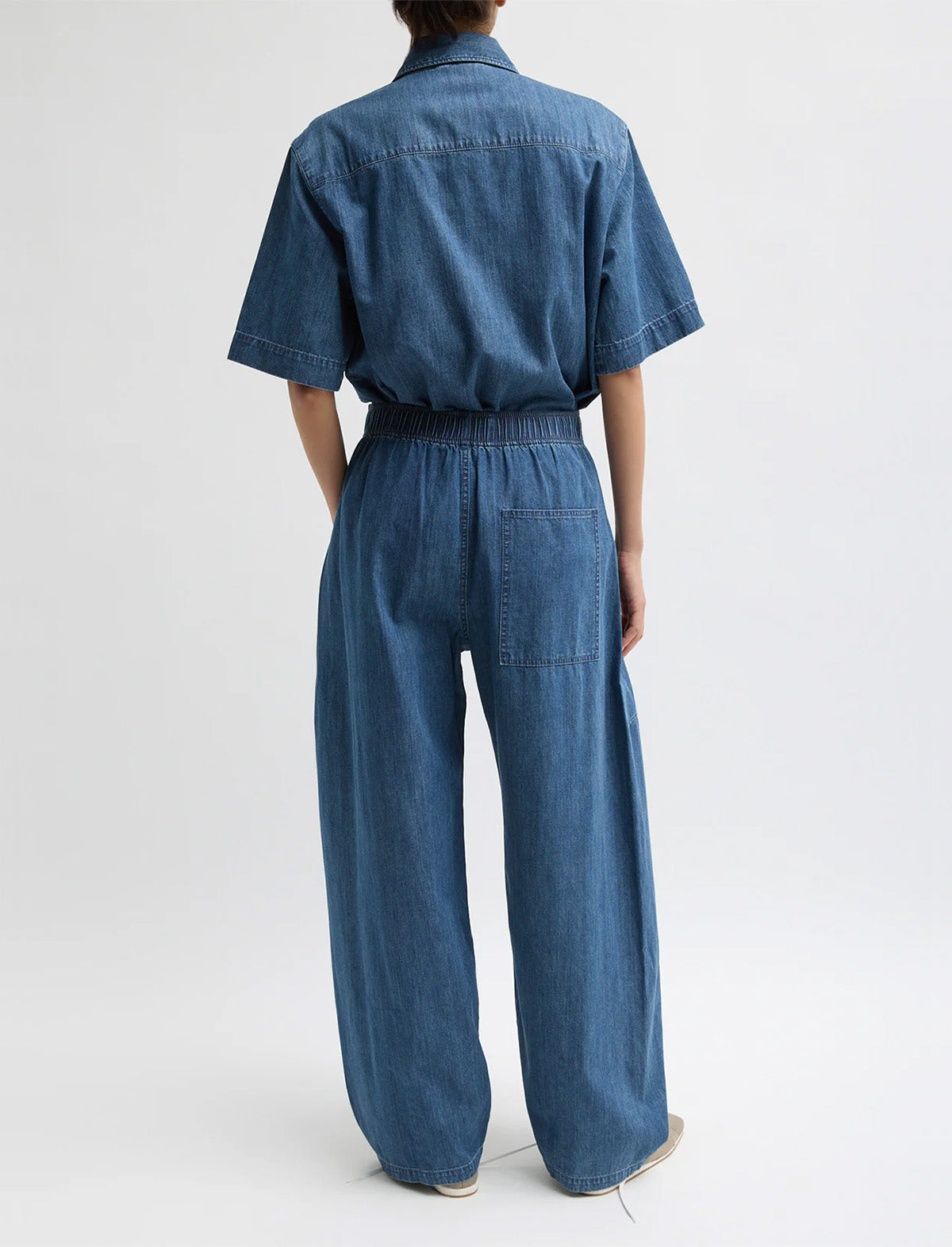 TIBI Summer Denim Classic Wash Winslow Pant in Classic Blue