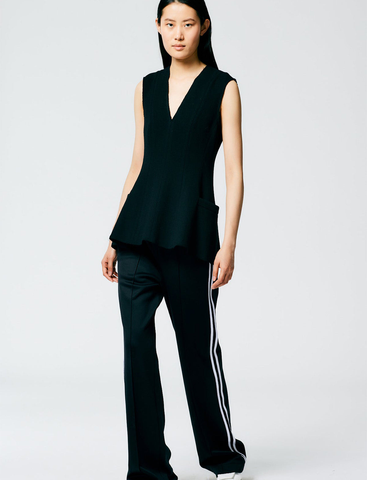 TIBI Active Knit Scottie Jogger in Black