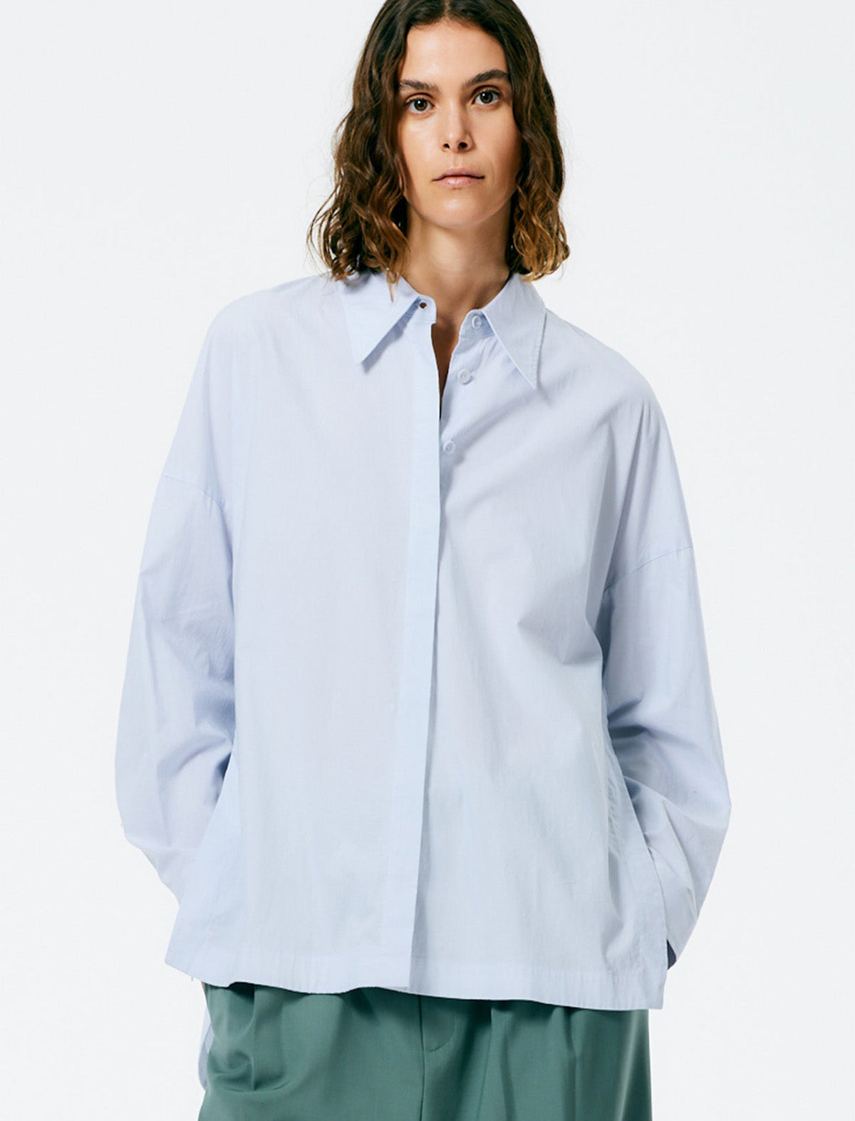 Classic Shirting Oversized Gabe Shirt – Tibi Official