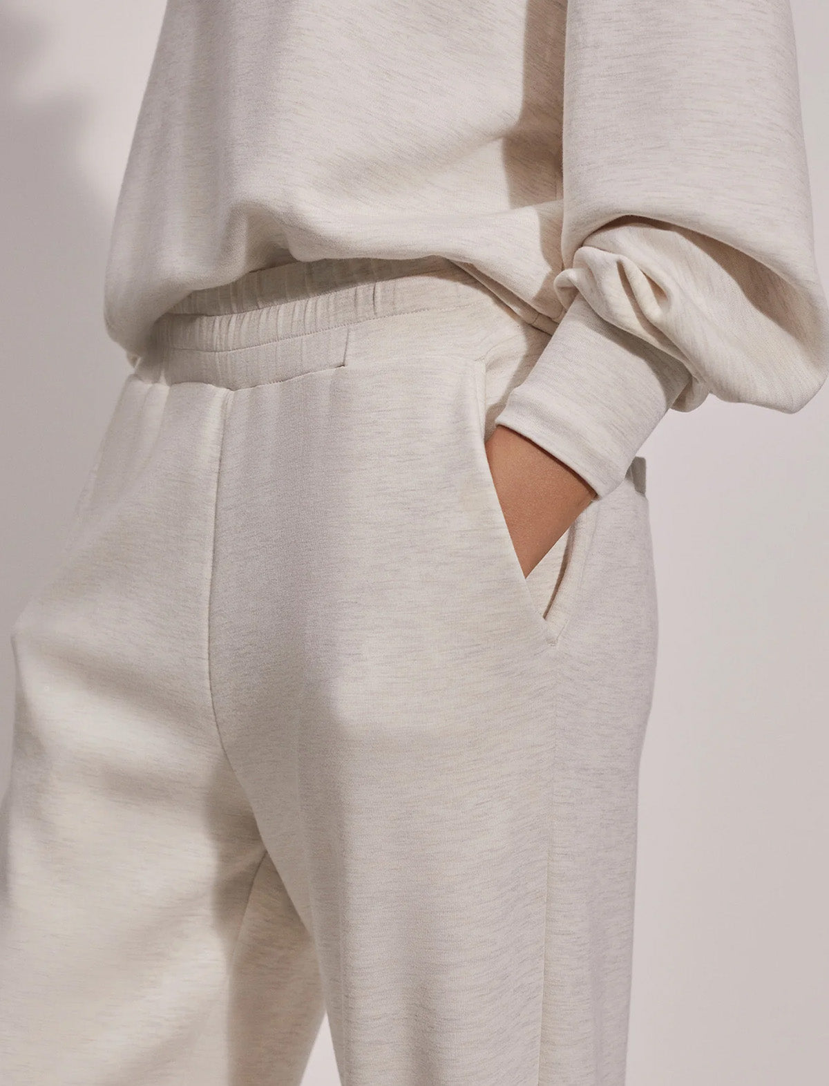 VARLEY The Relaxed Pant 25" In Ivory Marl