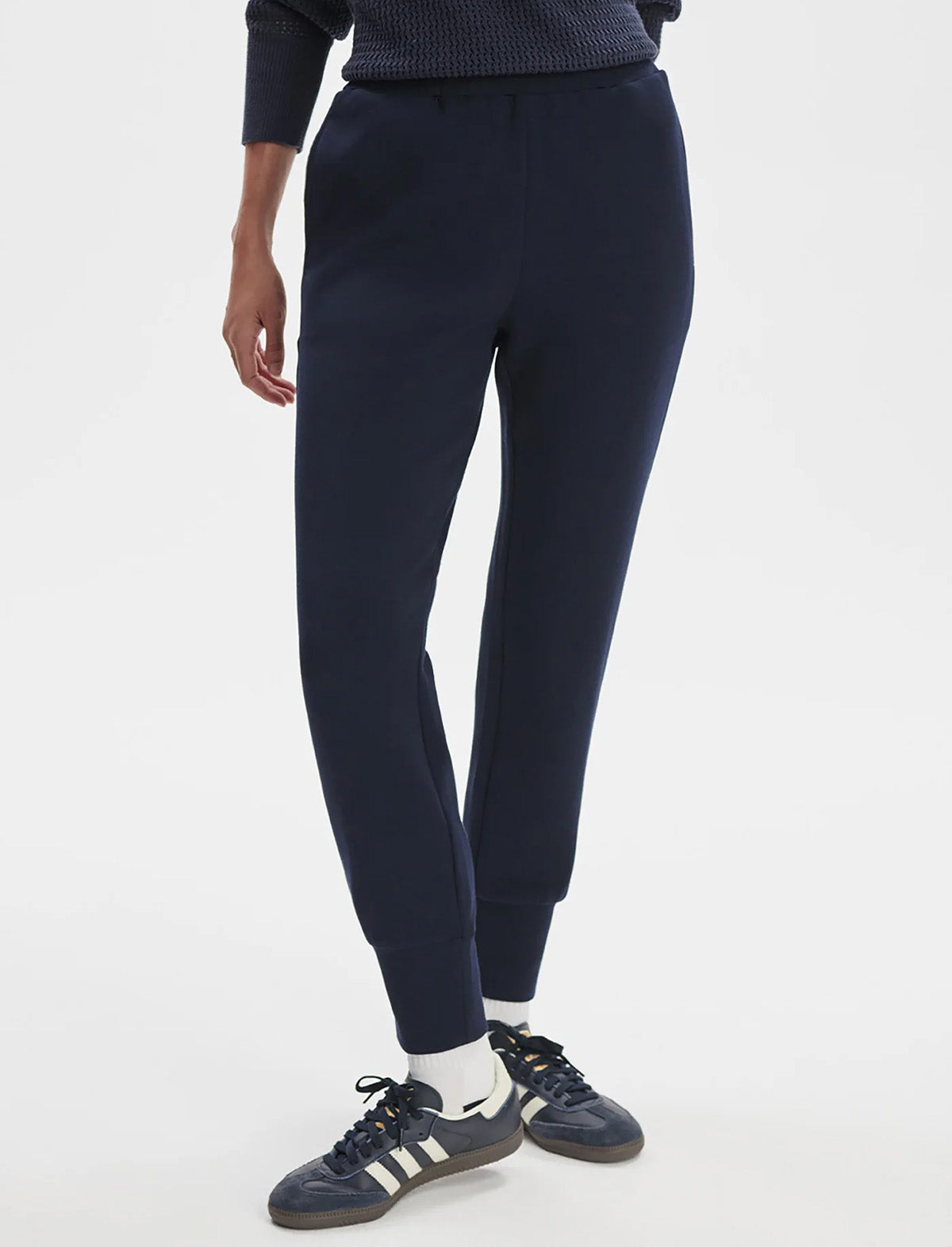 VARLEY The Slim Cuff Pant 25" in Navy